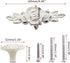 5 Pcs Rose Cabinet Knobs with Backplate, Vintage Floral Drawer Pulls, Zinc Alloy Handles for Cabinets, Dresser