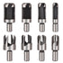 8Pcs Wood Plug Cutter Drill Bit Set, High Carbon Steel Titanium Coated Woodworking Chamfer Bits