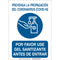 Use Hand Sanitizer Spanish Polyester Sign, 14"H X 10"W, Bl/Wh