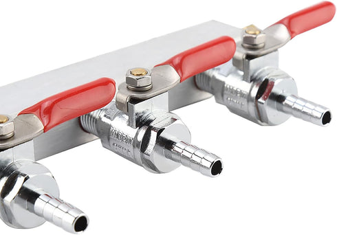 HEEPDD 3 CO2 3 CO2 Way Gas Distribution Manifold, Copper Stainless Steel, Beer Dispensing and Wine Making Tool for Home