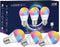 A15 LED Smart Bulb, Color Changing, Dimmable, Compatible with Alexa & Google Home, E26, 5W=40W, 3 Pack