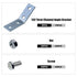 CNQLIS Strut Channel Angle Bracket Fitting 1-5/8" with 4 Holes, 45 Degree Corner Brace, Steel Electrogalvanized (10Pcs)
