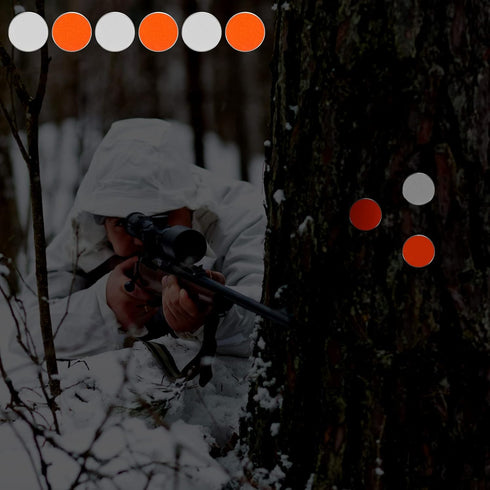 200 Pack White and Orange Reflective Tacks, Trail Marking Tacks, Glow Tacks for Hunting, Hiking, Camping