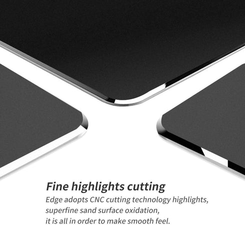 Vaydeer 9.05X7.08 Inch Hard Metal Aluminum Mouse Pad Clear Modern Smooth Magic Ultra Thin Double Side Design Mouse Mat