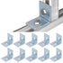 CNQLIS 10 Pcs 2 Hole L Shaped 90 Degree Angle Connector Bracket for 1-5/8" Wide Taller Strut Channel, Steel Surface