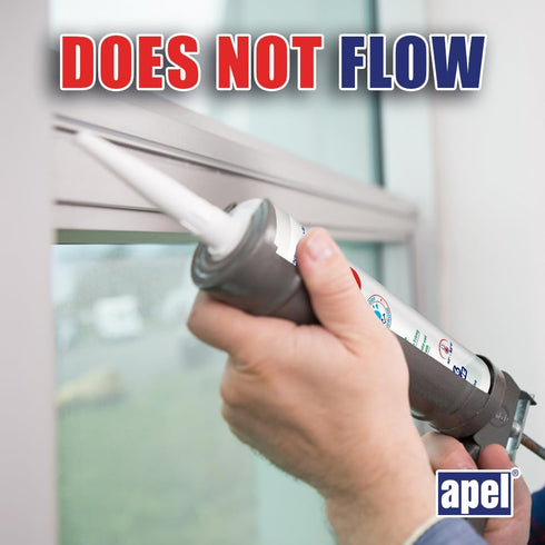 apel All Purpose Clear Silicone Sealant, Waterproof 100% Silicone Caulk, Weatherproof & Flexible Adhesive Sealant, 1 x