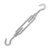 Open-Body Stainless Steel Hook & Hook Turnbuckles, 1/4” x 2-3/4” for Tensioning Cable or Rope, T316 Marine Grade