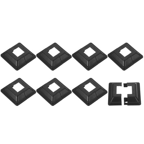 uxcell Post Skirt, 8pcs 25x25mm/1"x1" Plastic Split Style Post Base Cover Trim for Fence Stair Handrail