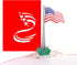 iGifts And Cards American Pride 3D Pop-Up Card - USA Flag for Veterans, Military, and Patriotic Holidays