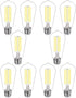 10-Pack 6W Dimmable LED Edison Bulbs, Vintage LED Light Bulb 60W Equivalent