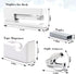 Shellvcase White Office Supplies Set - Stapler, Tape Dispenser, Staple Remover, Staples, Clips, Scissors, and Pens for
