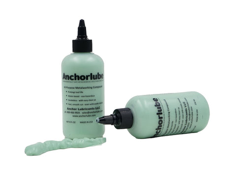 8oz Anchorlube All-Purpose Metalworking Compound - Water-Based Cutting Fluid for Drilling, Tapping, Sawing - Great on