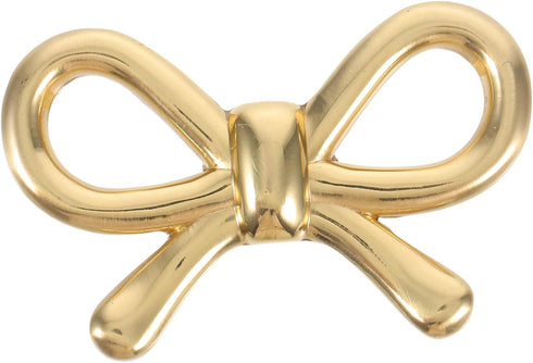 SHINEOFI Brass Bowknot Cabinet Drawer Handle Vintage Bow Tie Pull for Dresser Shoe