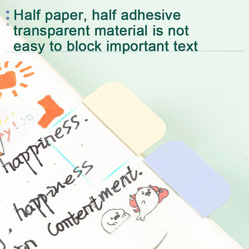 Deli 800 Pcs Page Tabs Sticky for Book, Sticky Index Tabs, Self Adhesive Page Markers, Ultra Tabs for Notebooks