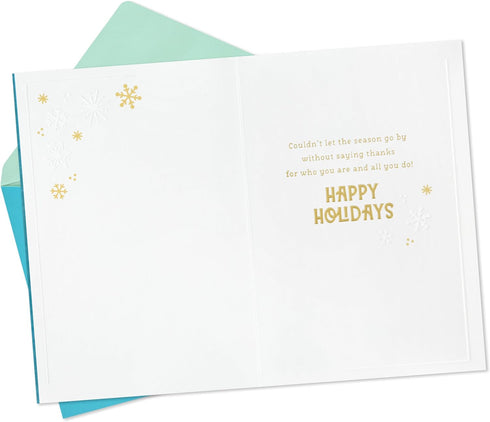 Grateful For You - Hallmark Christmas Thank You Card for Teachers & Workers