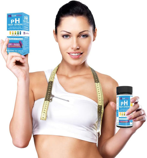 Just Fitter pH Test Strips for Monitoring Alkaline and Acid Levels in Saliva and Urine, Accurate Results