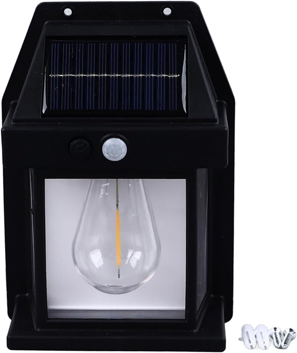 aqxreight Outdoor Solar Tungsten Wall Light 1800mAh Water Proof Motion Sensing Exterior