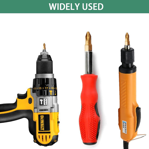 10Pcs PH2 Anti Slip Screwdriver Bit Set, 1/4 Inch Hex 25mm Length Titanium Magnetic Drill Bits for Electric Screwdriver