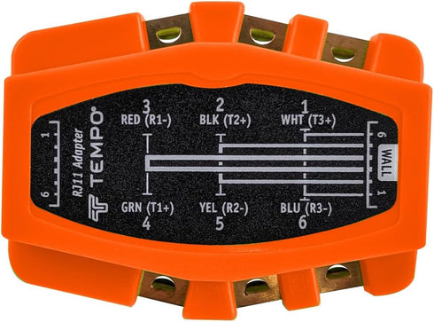 PA1903 RJ11 Modular Adapter 6 Way, Snagless Plugs, Belt Clip