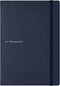 Maruman MNEMOSYNE Journal Notebook, 8.5 x 6.02 Inches (A5), Hard Cover with Elastic Band, 120 Sheets/240 Pages, Navy