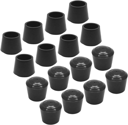 Kyuionty 16Pcs Rubber Chair Leg Tips Caps 7/8 Inch Furniture Table Chair Leg
