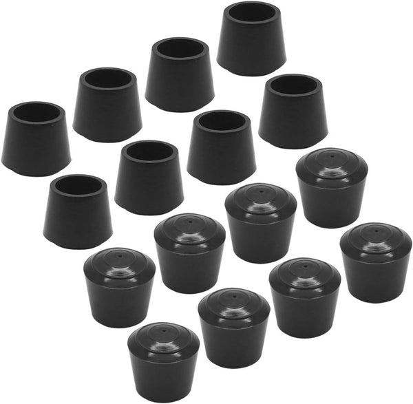 Kyuionty 16Pcs Rubber Chair Leg Tips Caps 7/8 Inch Furniture Table Chair Leg