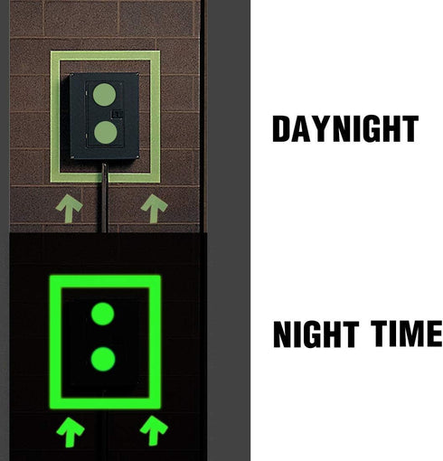 32.8 ft x 1 inch Glow in The Dark Tape - Luminescent Emergency Roll for Safety Egress Markers Stairs and Walls