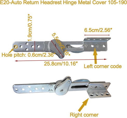 KAFENDA Recliner HardwareRecliner Gear Adjustment HardwareConcealed Hinge for Folding Sofa Bed for armrests, headrests