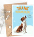 GreenStar Gifts Brittany Dog Card, Dog Thank You Card, Cute Pun Thank You Card For Him Her, For Friends, Teacher, Boss