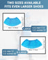 X-Large 100 Count Disposable Shoe Covers, Non-Slip Premium Cloth Boot Covers, Fits Up to Size 13 US Men - Blue