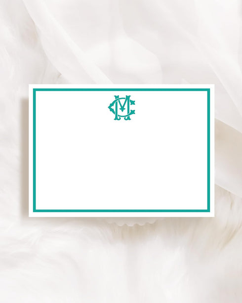 Designing Moments Monogrammed Set 10 1 (23-57)) Monogram Stationery, Personalized Note Cards, Flat Cards, Thank You