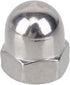 BQLZR 304 Stainless Steel Cap Acorn Hex Nut M6 Right Hand Threads, Marine Replacement for 2007 XC90 & 2009 S-60, Pack