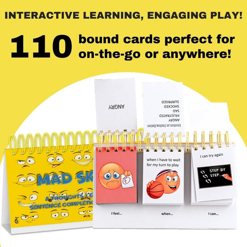 MAD SKILLZ Sentence Building Cards for Emotional Regulation & Speech Therapy; Classroom Must-Have for PreK-2nd Grade