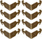 8Pcs Right Angle Brass Box Corner Protector - Corner Braces Hardware for Desk Edge Guards, Wood Jewelry Box
