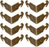 8Pcs Right Angle Brass Box Corner Protector - Corner Braces Hardware for Desk Edge Guards, Wood Jewelry Box