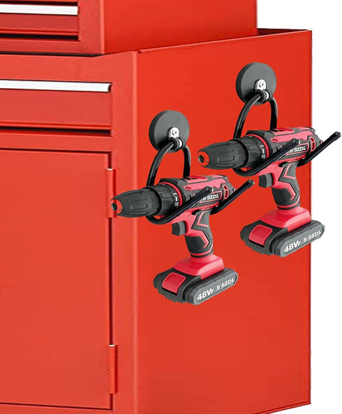 Pmsanzay 2 Pack Power Drill Tool Organizer Holder, Magnetic Tool Holders, Heavy Duty Garage Tool Storage Rack
