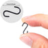 200 Pieces Mini S Hooks, 1/2 Inch Stainless Steel S Shaped Hooks for Jewelry, Ornaments, and Hanging (Black)