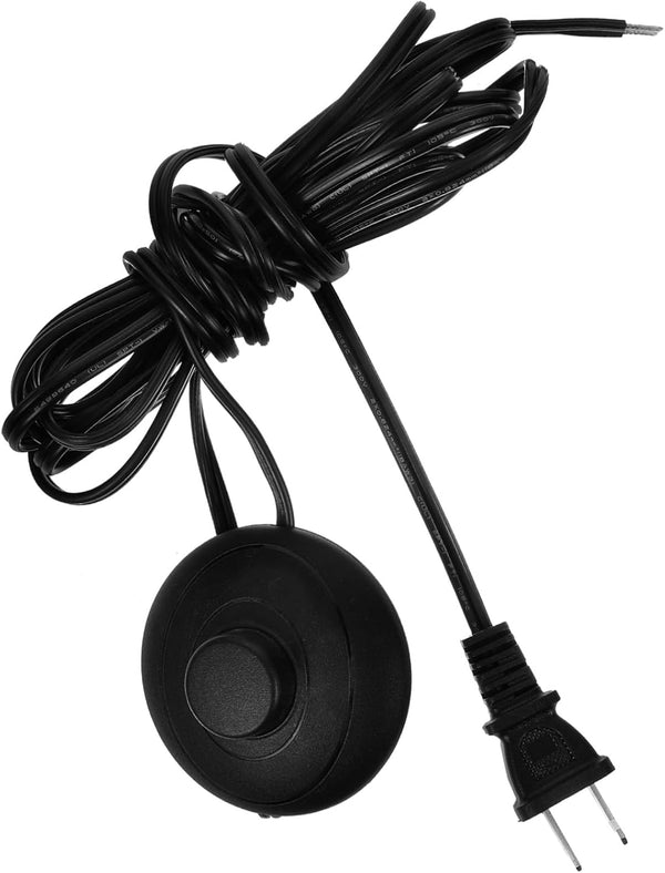 Angoily 11ft Foot Switch Power Cord for Table and Floor Lamps Inline On/Off