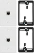 Wi4you Cat6 Wall Plate 1 Port 1 Gang RJ45 Keystone Wall Plate with