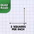 Mead Spiral Notebook, 1 Subject, Graph Ruled Paper, 7-1/2" x 10-1/2", 100 Sheets, Green