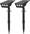 LUMLLSAJI Solar Spot Lights Outdoor, RGB Solar Landscape Spotlights IP65 Waterproof Adjustable Light