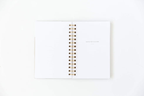 Promptly Journals, My Postpartum Journal: A Year of Self-Care (Cashew, Brown, Leatherette) | Mental Health Journal for