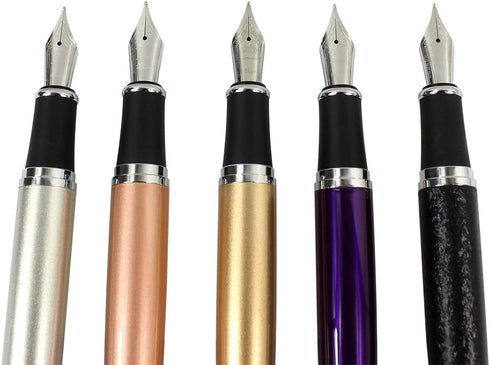 Jinhao X750 Fountain Pen Set, Medium Nib, 5 pcs Business Executive Pen
