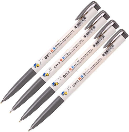 Dong-a Miffy Oil Based Ink Ball Point Pen - Excellent Writing, Black, Pack of 24 Pens