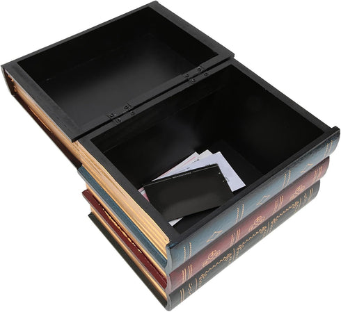 Decor(#2) Book Safe, European Style Decorative Fake Book, Hollowed Out Decorative Faux Books, Compartment Box