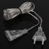 Tiosen Indoor Outdoor Extension Cord, White Transparent Cable Light Extender Wire, String Lights Power Plug Accessory