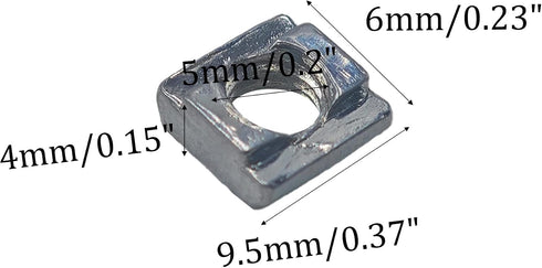 STFRBTH 25PCS M6 6mm 2020 3D Sliding T Nuts, Metric Thread Slide in T-Nut for Series Aluminum Extrusion Profile