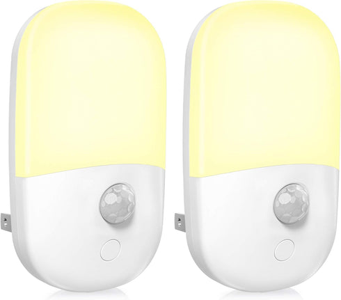 MAZ-TEK Plug in Motion Sensor Dimmable Night Light, Soft Warm White LED