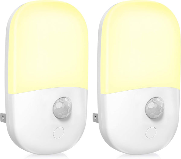 MAZ-TEK Plug in Motion Sensor Dimmable Night Light, Soft Warm White LED