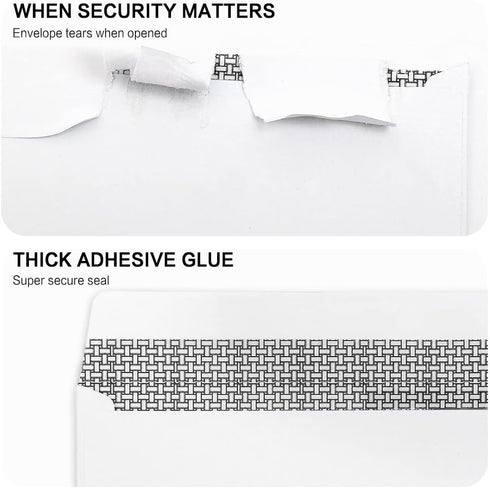 HERKKA #9 Double Window Security Envelopes, 500 Pack, Designed for Quickbooks Invoices, 24 LB